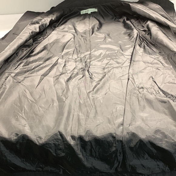 Cleo Petites Trench Coat with Removable Hood Colour Black Size Large - Picture 4 of 13